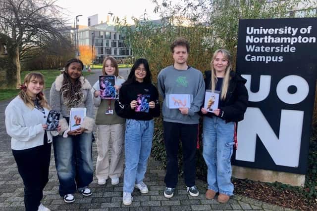 Chimera Collective, a team of students at the University of Northampton, show-off their new publication, Art of Aevum.