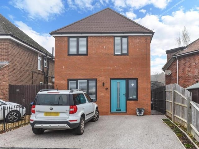 Newly built two-bedroomed detached home in Duston offering an attractive contemporary internal layout comprising entrance hall, downstairs WC, open plan kitchen/lounge/diner and an integrated utility storage cupboard. There are two double bedrooms and a family shower room to the first floor with the property benefiting from off road parking for two vehicles on a resin driveway and an attractive resin rear garden. For sale by live streamed auction on February 22 starting at 11am.
