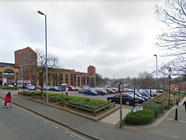 St John's outdoor Car Park. The site was converted into University of Northampton's St John's student halls of residence in 2013, which is still there today.
