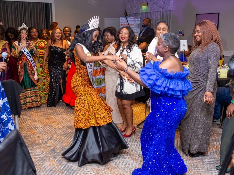 Miss Africa GB -Miss Northampton dancing with her mum