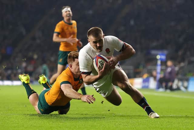 Ollie Sleightholme scored twice against Australia last weekend (photo by David Rogers/Getty Images)