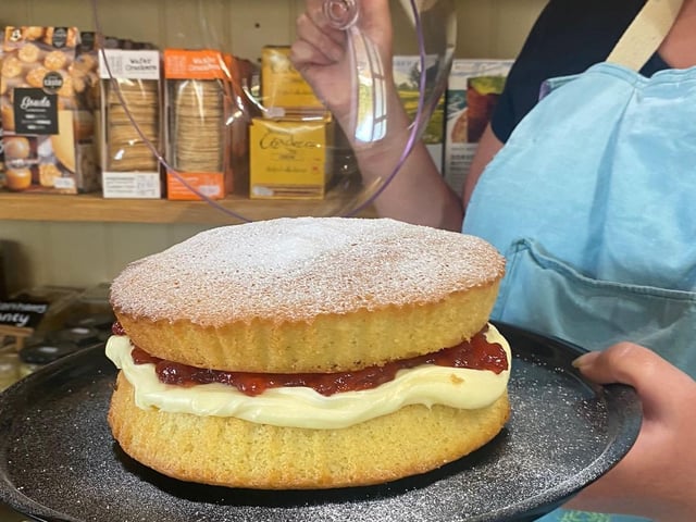 Philippa’s Farm Shop offers a range of cakes and more.