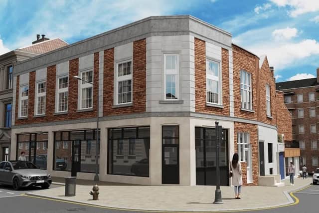 An artist's impression of what the flats are set to look like once fully complete