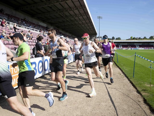 Hundreds of runners took part in the race on Sunday June 25, which started and finished at Sixfields stadium.