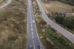 The crash happened at around 9.40pm yesterday (August 24) on the A45 Flore Bypass (pictured).
