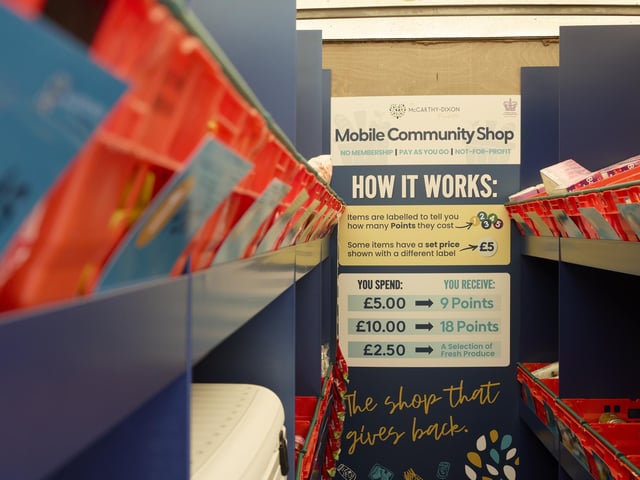 The McCarthy-Dixon Foundation has opened the shop, which offers a range of food and household items, in a bid to help "household budgets stretch further".