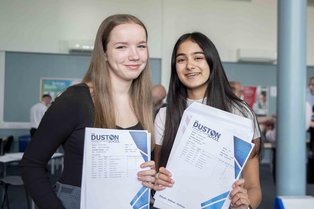 Emily Martin and Ria Sondhi from The Duston School.