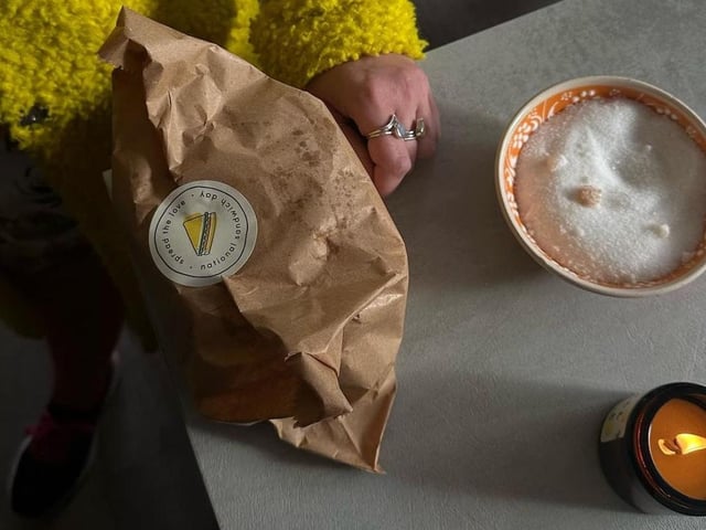 The popular sandwich shop had given all the sandwiches away by 11.30am, just two-and-a-half hours after opening to a queue of people.