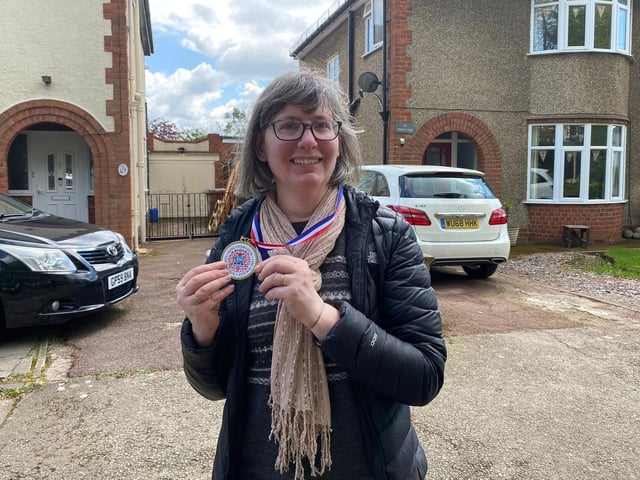 Here's Claire - the bake-off winner in the adult leg of Greenfield Avenue's competition! Well done, Claire!