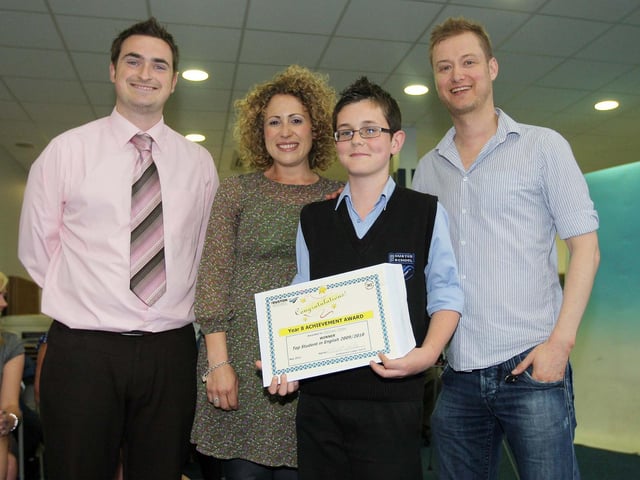 2010: Year 8 awards ceremony at The Duston School presented by Stuart Miles and Natalie B from Heart radio.