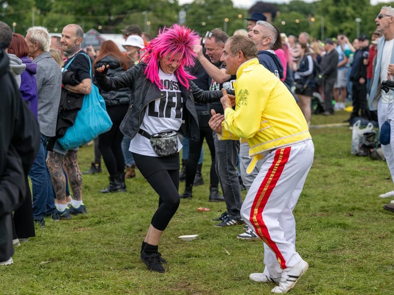 Fans watching acts perform at Let's Rock Northampton at Delapré Park on Saturday, June 15, 2024. Photo by David Jackson.