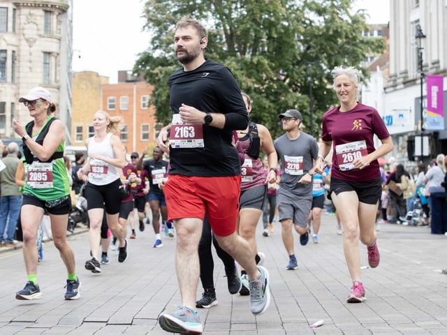 Hundreds of runners took part in the half marathon around the town on Sunday September 14.