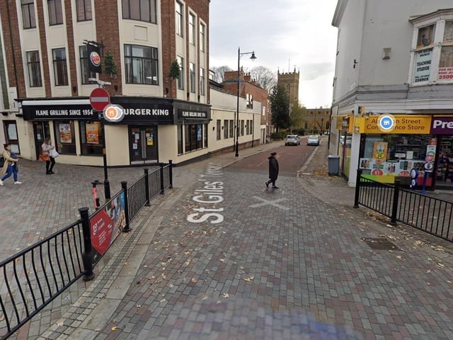 A robbery was reported in St George's Street in March 2022