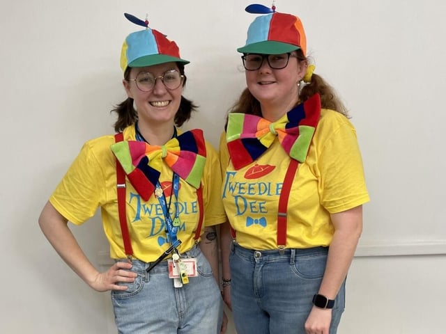 Staff at Castle Academy joined the children in dressing up for World Book Day