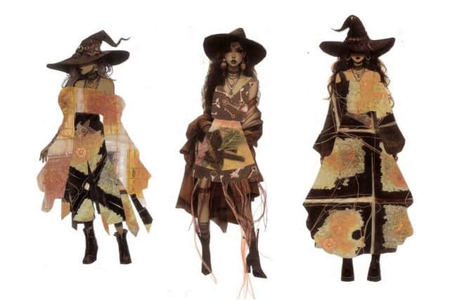 Maria's designs based upon the folklore of Portugese witches