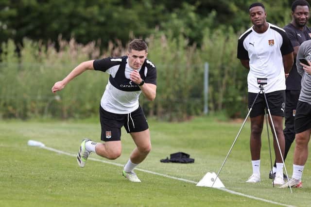 Aaron McGowan in pre-season training