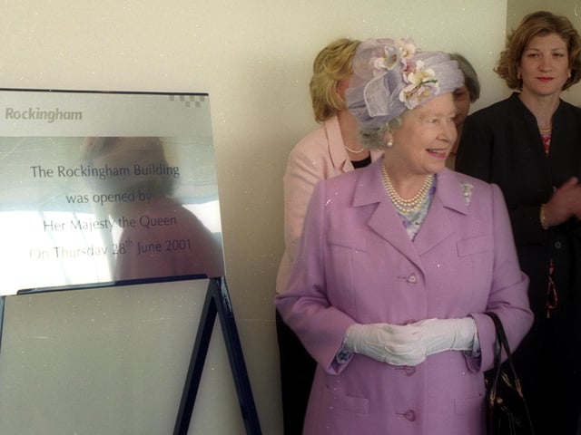 Rockingham Motor Speedway - unveiling the plaque in 2001