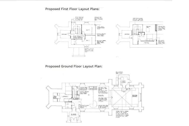 Plans show two floors for accommodation