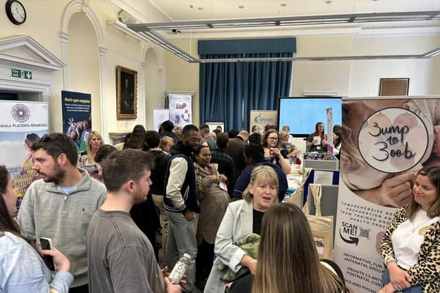 Crowds at a previous popular maternity roadshow.
