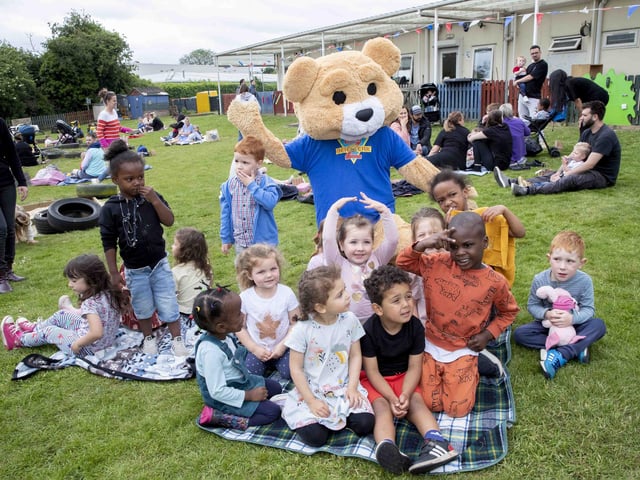Children, parents and staff enjoyed an afternoon tea as a tree was planted to mark the Queen's 70-year reign.