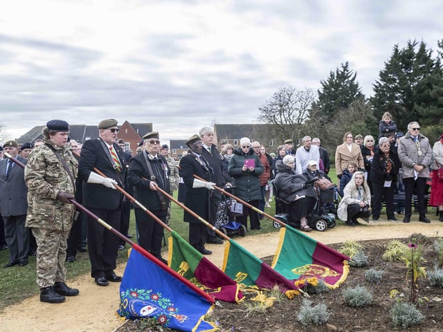 The memorial garden on land in the Simpson Manor housing development pays tribute to the Royal Pioneer Corp regiment, which was based at Simpson barracks. The garden was opened on November 19 with a service including veterans, the parish vicar and schoolchildren.