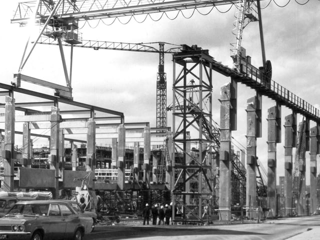 Greyfriars bus station being built in the 1970s