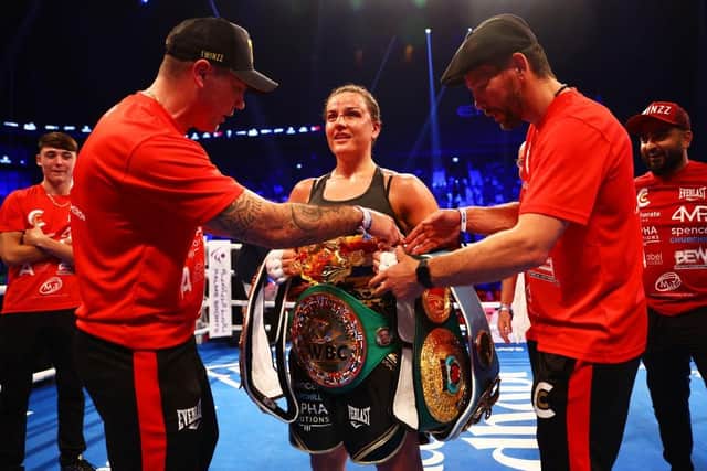 Eithan James was delighted to see fellow Northamptonian Chantelle Cameron become the undisputed world champion at super lightweight