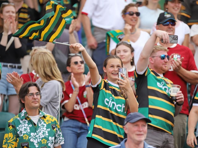 Saints fans at Twickenham on Saturday June 20