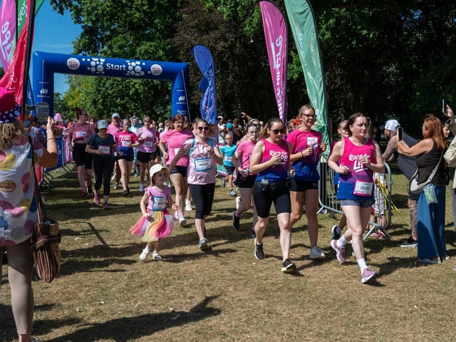 Runners taking part in the Race For Life at Abington Park in Northampton on Sunday, July, 12, 20026. Photo by David Jackson.