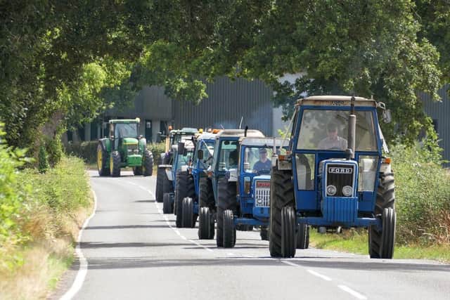 The 27 tractors came together on August 1 and began the road run in Helmdon, heading through surrounding areas and circling back on themselves.