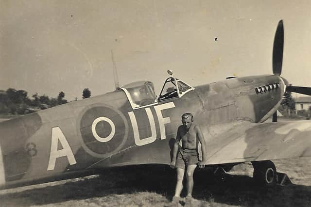 Bob in 1944-45 in Italy, while he was serving in the RAF during World War Two.