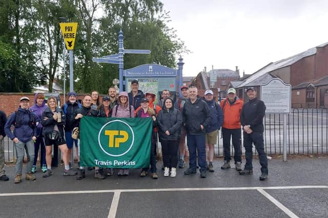 The Travis Perkins (Northampton) team embarked on a 41 mile trek in aid of Cynthia Spencer Hospice