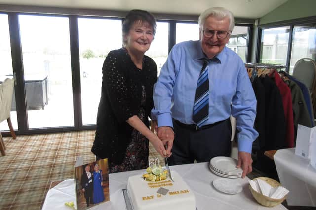 Pat and Brian Kaye at their celebratory lunch to commemorate 60 years together.