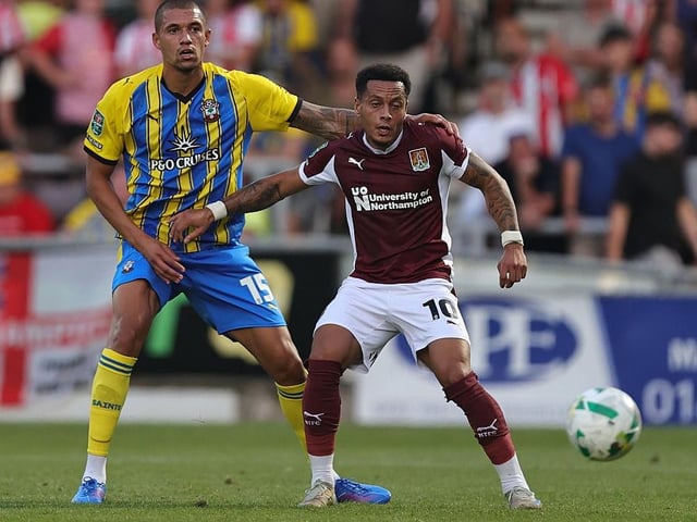 His energy and pace up top meant Cobblers always had an outlet and kept Southampton's defenders on their toes. Not far wide with a fine header late in the first half. Withdrawn at the break but plenty to like about his performance... 7.5