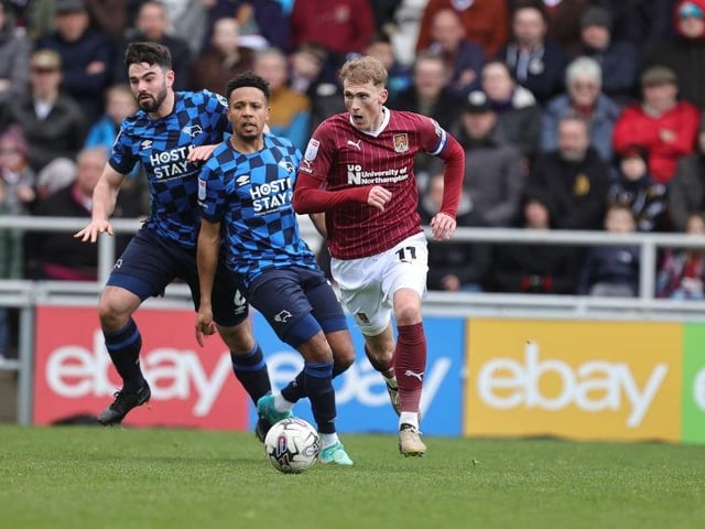 Pressed from the front but also tracked back and helped out his defenders when they needed it. Played a key role in providing a link between midfield and attack to make sure Cobblers always carried a threat on the break... 8