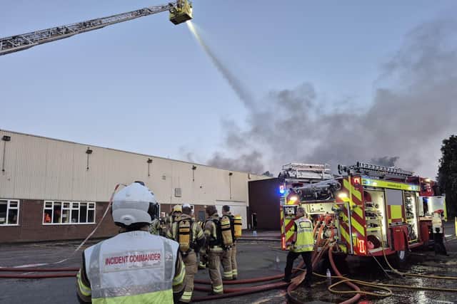 Firefighters were called to the factory at around 7pm on Saturday July 11.