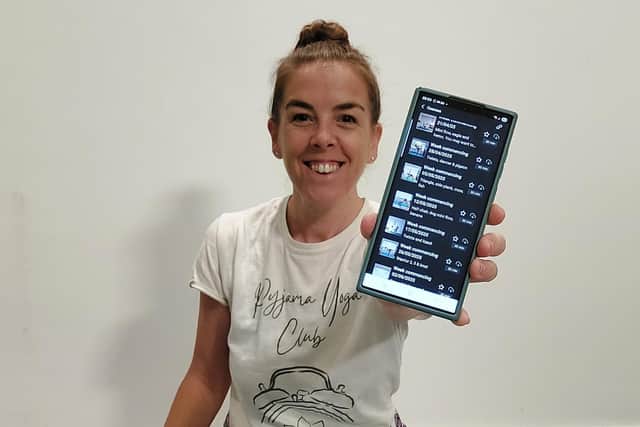 Jess Claringbold, from Rothersthorpe, is the owner of three businesses – Time Seekers, Pyjama Yoga Club and she also works as an independent travel agent.