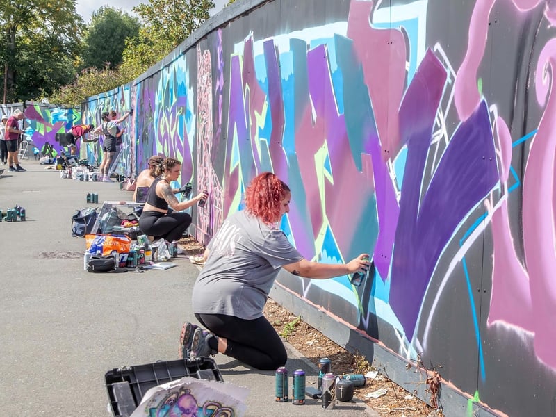 Wall Games transformed Northampton town centre into a creative open-air gallery