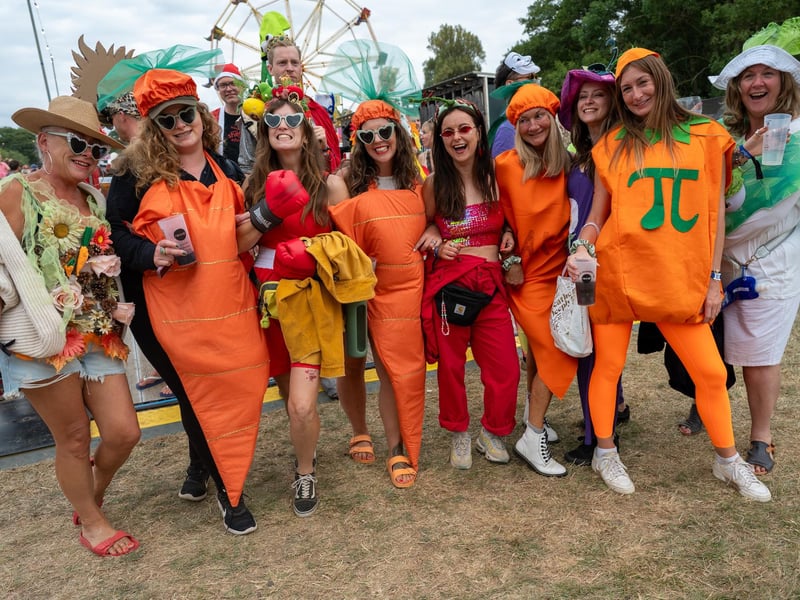 Festival goers taking part in the annual Shambala Carnival. This year’s theme was ‘Pun Intended'. Photo by David Jackson.