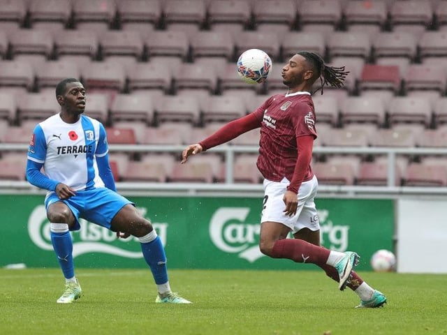 As good as anyone in claret. Had the beating of Ogungbo in the first half and then created two good chances in the second, including setting up Hoskins for a one-on-one opportunity shortly before Barrow went 2-1 ahead... 7 CHRON STAR MAN