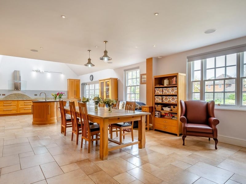 There's plenty of room for entertaining in this huge kitchen