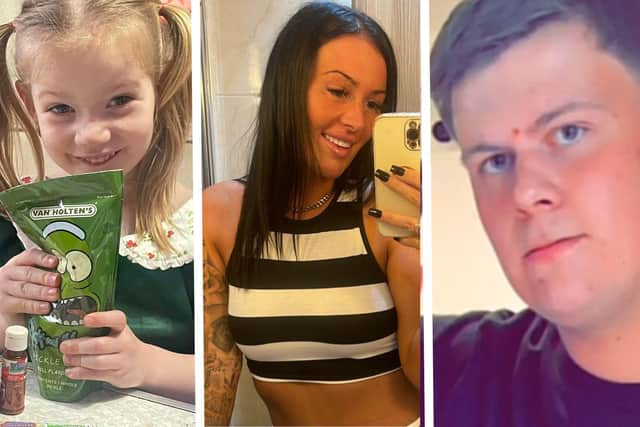 Tragic Rushton fire victims Mayci Fox, Emma Conn and Louie Thorn. Image: NW / FB