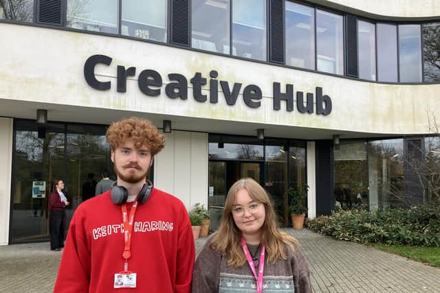 University of Northampton BA Illustration students, Frederick York, 20, and Megan Clarke, 22.