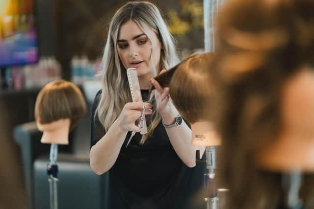 Finalist, Rebecca Jacques, works at Daniel Granger Hairdressing in Abington Street.
