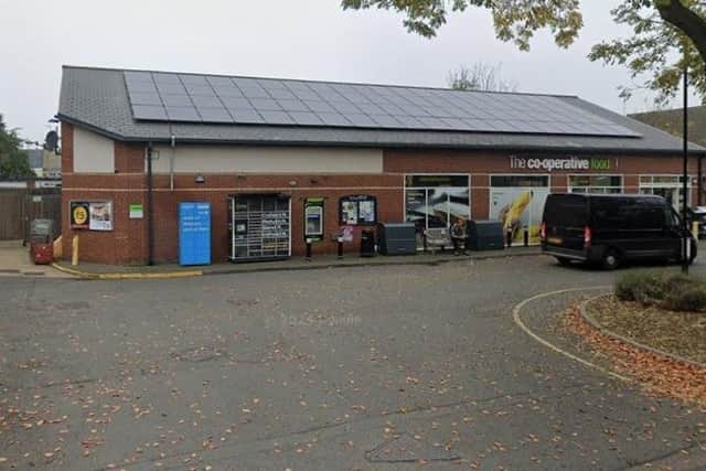 The incident happened at the Co-op in Main Road, Duston.