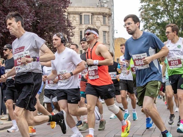 Hundreds of runners took part in the half marathon around the town on Sunday September 14.