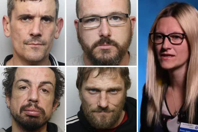 Crooks (clockwise from top left) Gavin Appleyard, Lee McQuade, Stacey Barlow and Jermaine Lewis are among those put behind bars by head of crime DI Emma James and her team