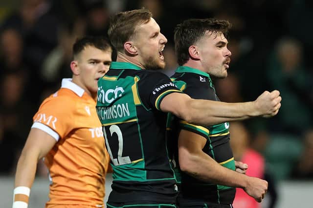 Rory Hutchinson and George Furbank start for Saints on Saturday (photo by David Rogers/Getty Images)