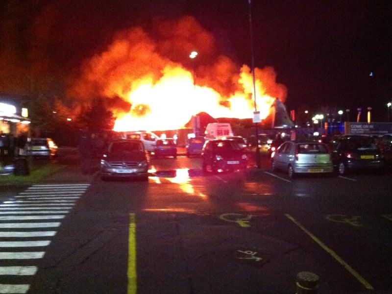 Fire at Red Hot World Buffet in Northampton. 18.12.13 Picture: Amber Doyle