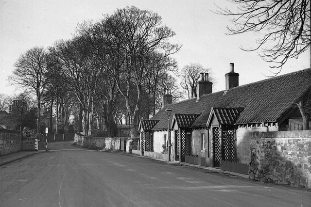 Ladywell Cottages, in Corstorphine Village, in January 1954.